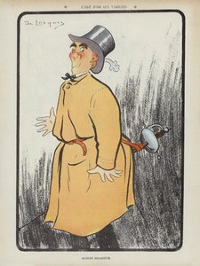 Albert Brasseur, comediante y cantante de opereta francés. Ilustración para Le Rire