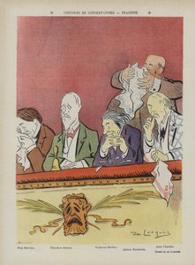 Concurso en el Conservatorio de París - tragedia. Ilustración para Le Rire de Daniel de Losques