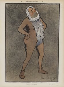 Actor francés Benoit-Constant Coquelin en Scarron en el Théâtre de la Gaîté. Ilustración para Le Rire
