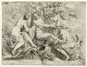 La deificación de Eneas por ninfas y cupidos de Daniel van den Dyck