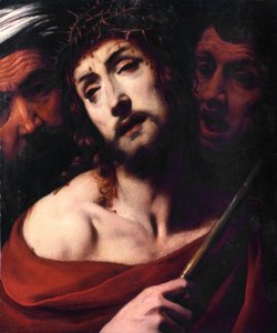 El escarnio de Cristo El rostro de Cristo sufriente tiene espinas. Pintura de Daniele Crespi (1598-1630) Siglo XVII Basílica San Giovanni, Busto Arsizio Italia de Daniele Crespi