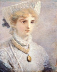 Chica de blanco de Daniele Ranzoni (1843-1889) de Danielle Ranzoni