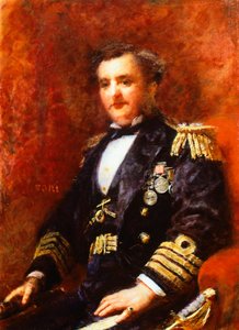 Retrato del almirante Mervyn Medlycott, de Daniele Ranzoni, óleo sobre lienzo de Danielle Ranzoni