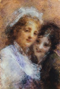 Las hermanas Vercesi de Daniele Ranzoni (1843-1889) de Danielle Ranzoni