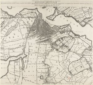 Mapa de Ámsterdam y áreas circundantes de Daniël Stopendael