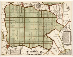 Beemsterlants Caerte, Mapa histórico de Beemster, Países Bajos de Daniël van Breen