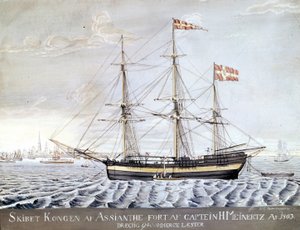 Barco esclavista “Konigen of Asian” 1803. Museo Marítimo de Elsinor, Dinamarca de Danish School