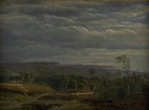 Vista de un paisaje boscoso en Jutlandia de Dankvart Dreyer