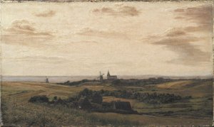 Vista hacia Assens en Funen. En la distancia la costa de Schleswig de Dankvart Dreyer
