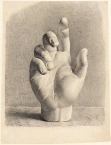 Una mano, dibujada después de yeso de Dankvart Dreyer