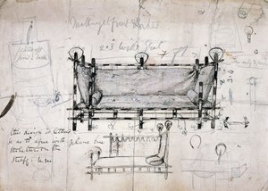Diseño para sofá de Dante Gabriel Charles Rossetti