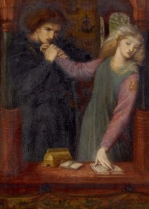 Hamlet y Ofelia, 1866 de Dante Gabriel Charles Rossetti