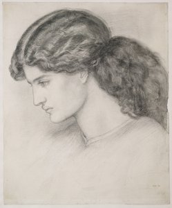 Cabeza de una mujer, 1861 de Dante Gabriel Charles Rossetti