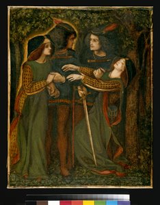 Cómo se encontraron, c.1850-60 de Dante Gabriel Charles Rossetti