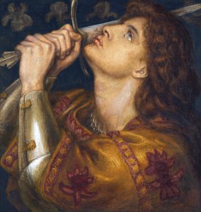 Juana de Arco abrazando la espada de la liberación de Dante Gabriel Charles Rossetti
