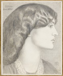 Sra. William Morris, 1860 de Dante Gabriel Charles Rossetti