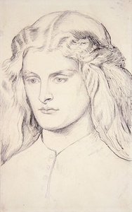 Estudio de retrato de Annie Miller, c.1860-63
