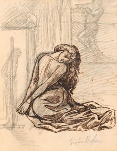 Sister Helen, c.1870 (grafito y tinta marrón sobre papel montado sobre tabla)