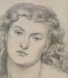 Estudio para "Venus Verticordia" de Dante Gabriel Charles Rossetti