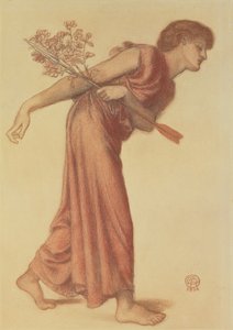 Estudio para la figura del amor en el sueño de Dante en el momento de la muerte de Beatriz, 1874