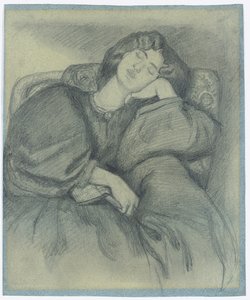 Estudio de Jane Morris Dormida en un Sillón Tapizado