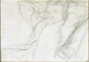Estudio de una Dama Sentada, 1860 de Dante Gabriel Charles Rossetti