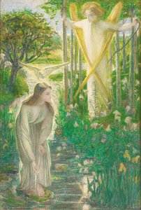 La Anunciación, 1855 de Dante Gabriel Charles Rossetti