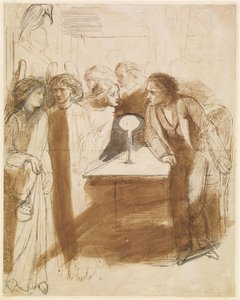 El cuervo - Pisadas de ángel, c.1847 de Dante Gabriel Charles Rossetti