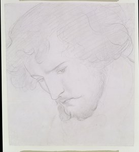 La semilla de David - Estudio para David, 1859-1862 de Dante Gabriel Charles Rossetti