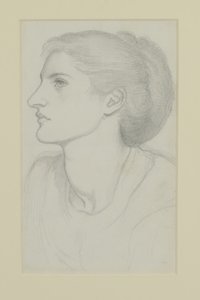 Cabeza de mujer de Dante Gabriel Charles Rossetti
