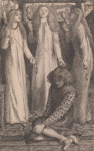 Ilustración de las doncellas de Elfen-Mere de Dante Gabriel Rossetti