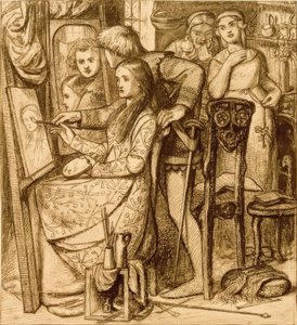 El espejo del amor de Dante Gabriel Charles Rossetti