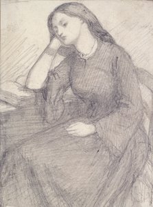 Retrato de Elizabeth Siddal, sentada, c1840s de Dante Gabriel Rossetti