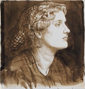 Retrato de Fanny Cornforth, c. 1860 de Dante Gabriel Rossetti