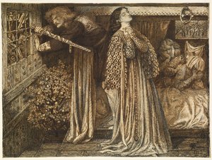 Sir Launcelot en la Cámara de la Reina de Dante Gabriel Rossetti