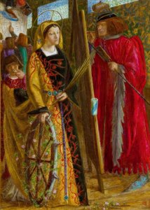 Santa Catalina de Dante Gabriel Charles Rossetti