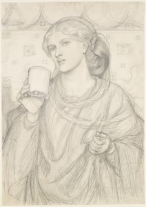 The Loving Cup - Estudio de composición de Dante Gabriel Rossetti