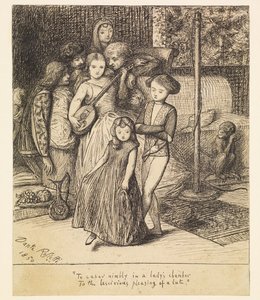 Bailar ágilmente en la alcoba de una dama al lascivo deleite de un laúd de Dante Gabriel Rossetti