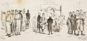 Peregrinos alemanes en Roma, grabado de Dante Paolocci y Canedi de L