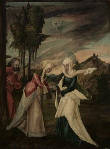 La Visitación, c. 1530-1550 (óleo sobre madera) de Danube School