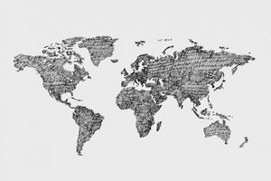Boceto de un mapa del mundo de Danushka Abeygoda
