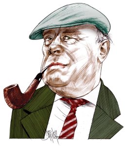Ernst Von Salamon, 2021 (dibujo digital a lápiz de color)