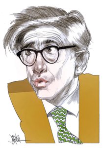 Franco Debenedetti (dibujo digital a lápiz de color) de Dariush Radpour