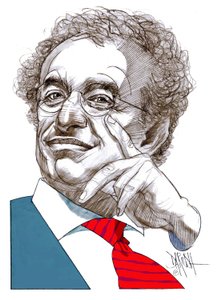 Gad Lerner (dibujo digital a lápiz de color) de Dariush Radpour