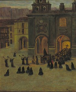 Mañana de Viernes Santo en Orduña de Darío de Regoyos
