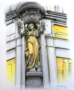 Gracious Burden, 2016 (lápiz, tinta sobre papel)