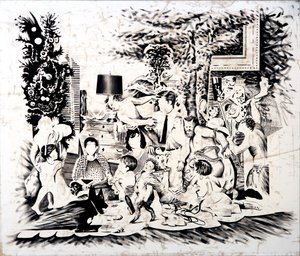 Christmas at The Kennedys, 2016 (óleo sobre lienzo)