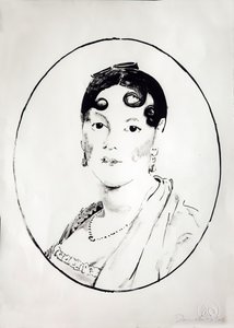 Ingre Girl 1, 2003 (tinta sobre papel)