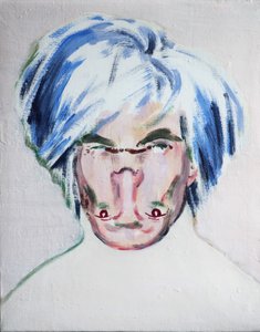Shockheaded Warhol, 2013 (acrílico sobre lienzo) de Darren Coffield