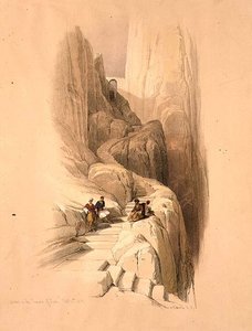 Ascenso a la Cumbre del Sinaí, 20 de febrero de 1839, lámina 115 de Volumen III de 